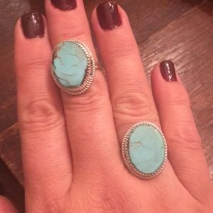 Sterling silver turquoise ring size 8